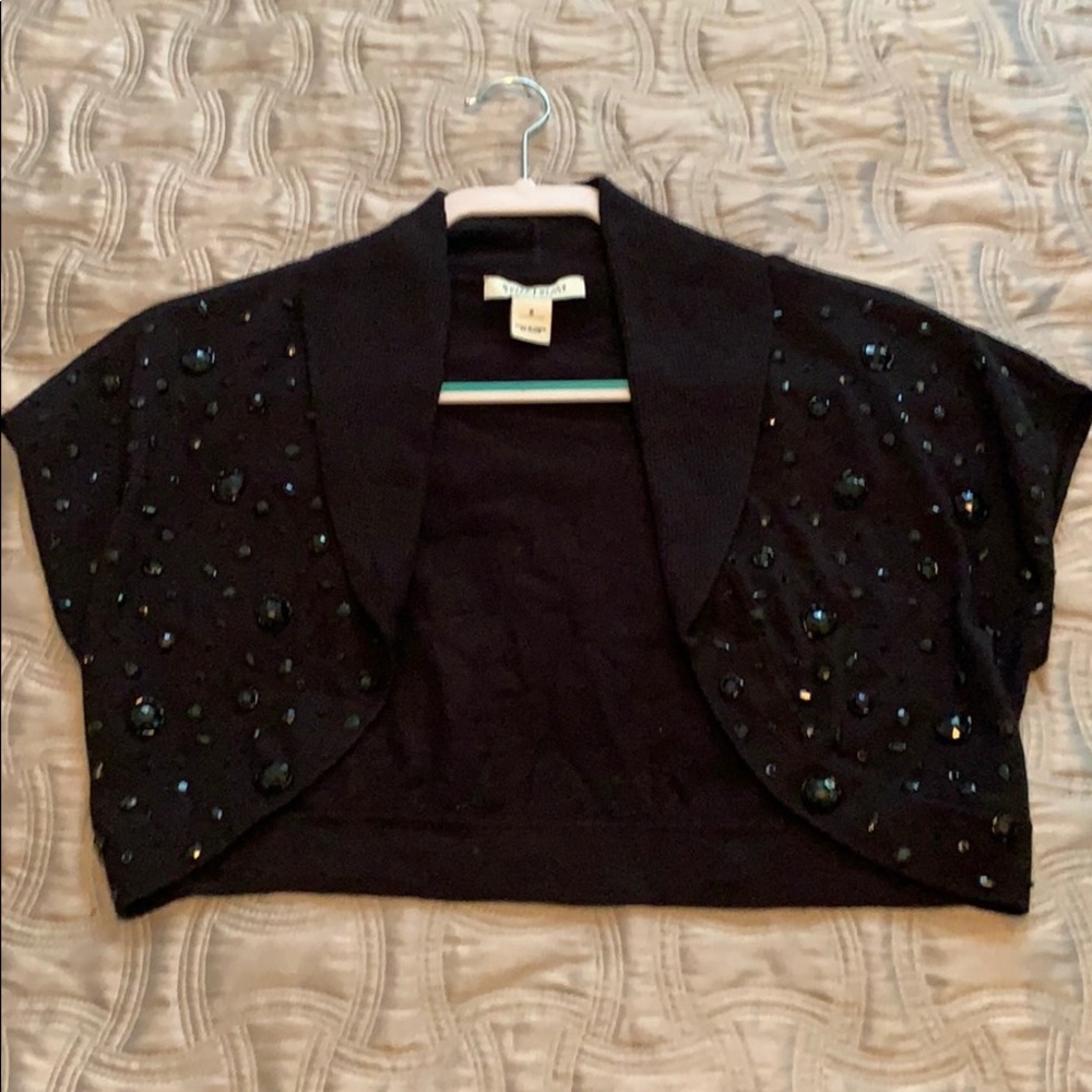 WhiteHouse BlackMarket beaded top. Size S.